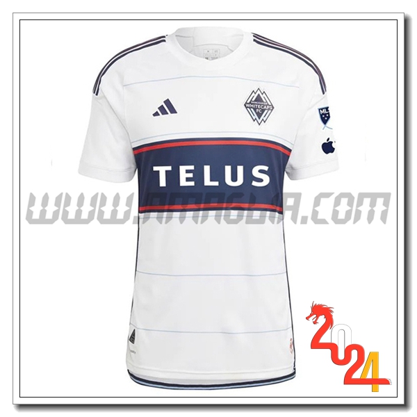Vancouver Whitecaps Prima Maglia Calcio 2024 2025 Bianco