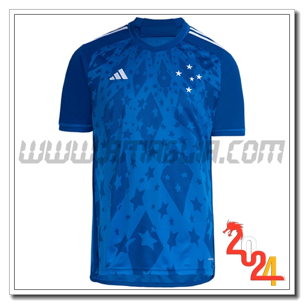 Cruzeiro Prima Maglia Calcio 2024 2025 Blu
