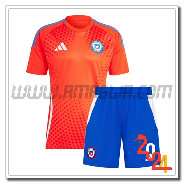 Kit Maglia Chile Bambino Prima 2024 2025 Rosso