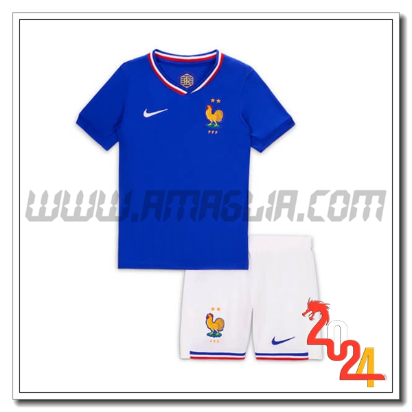 Kit Maglia Francia Bambino Prima 2024 2025 Blu