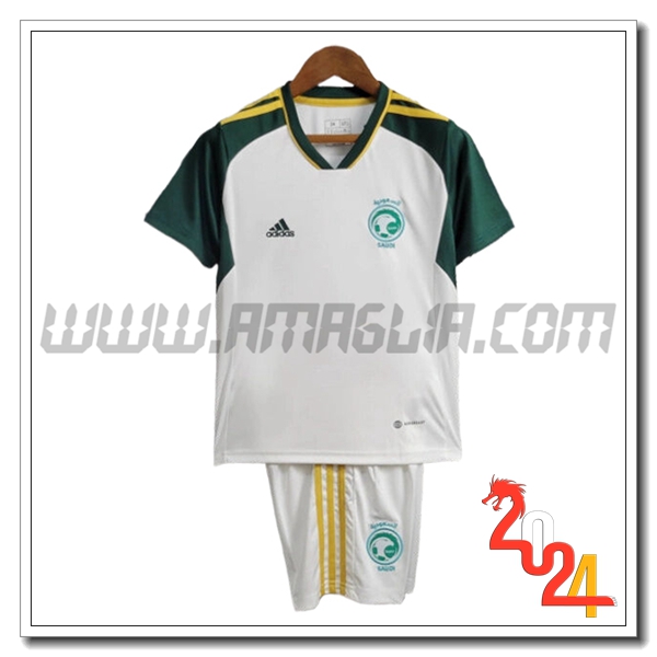 Kit Maglia Arabie Saoudite Bambino Seconda 2024 2025 Bianco