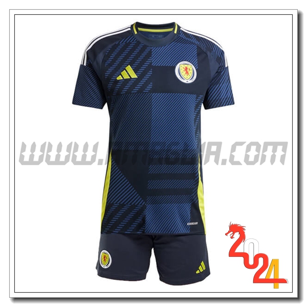 Kit Maglia Scozia Bambino Prima 2024 2025 Nero