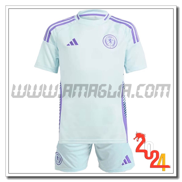 Kit Maglia Scozia Bambino Seconda 2024 2025 Azzurro