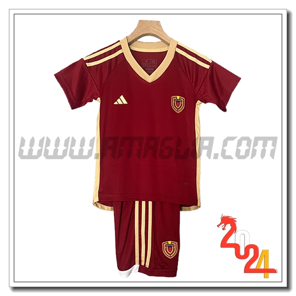 Kit Maglia Venezuela Bambino Prima 2024 2025 Rosso scuro
