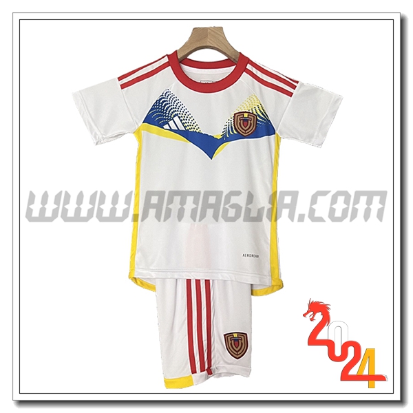 Kit Maglia Venezuela Bambino Seconda 2024 2025 Bianco