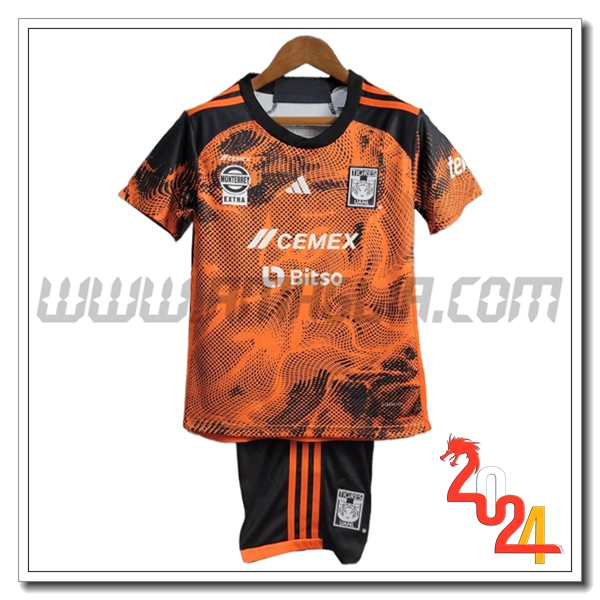 Kit Maglia Tigres UANL Bambino 2023/2024 Arancia