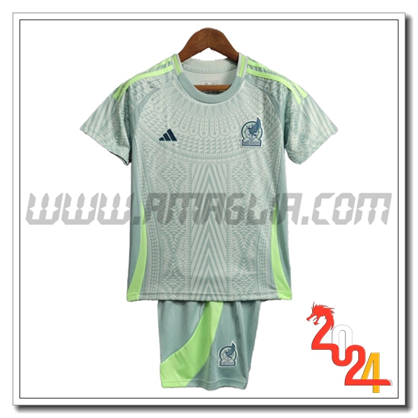 Kit Maglia Messico Bambino Seconda 2024 2025 Verde