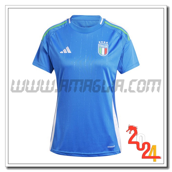 Prima Maglia Calcio Italia Donne 2024 2025 Blu