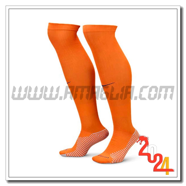 Prima Calzini Calcio Paesi Bassi 2024 2025 Arancia