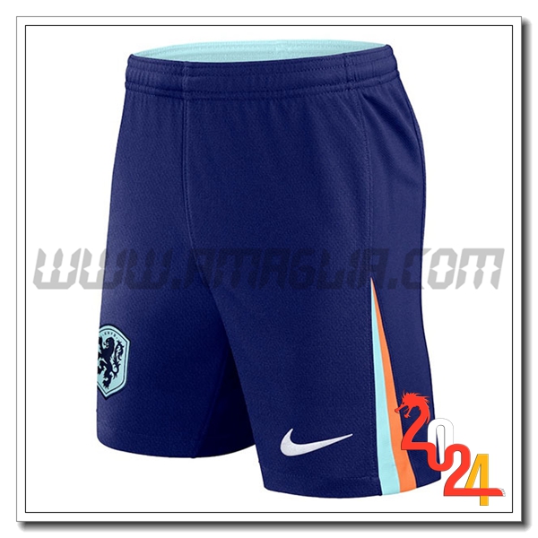 Seconda Pantaloncini Calcio Paesi Bassi 2024 2025 Blu