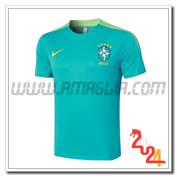 T Shirt Allenamento Brasile Verde 2024 2025