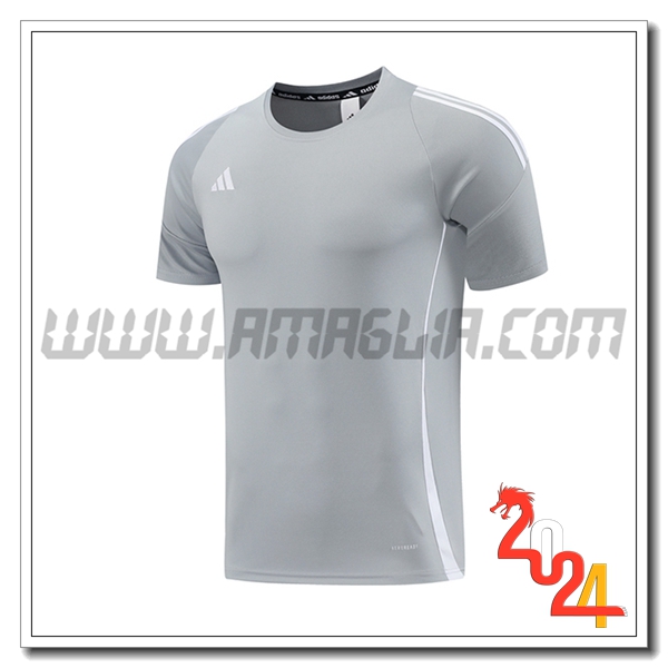 T Shirt Allenamento Adidas Grigio/Bianco 2024 2025