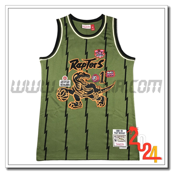 Maglia Toronto Raptors (McGRADY #1) 2024/25 Verde/Nero