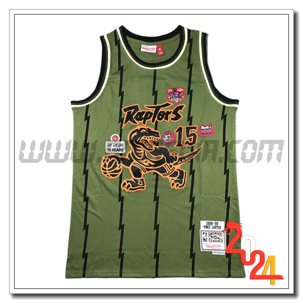Maglia Toronto Raptors (CARTER #15) 2024/25 Verde/Nero