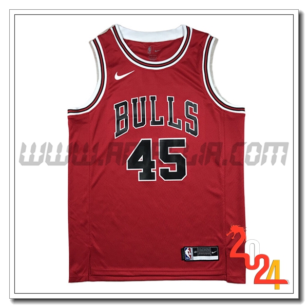 Maglia Chicago Bulls (JORDAN #45) 2024/25 Rosso/Nero