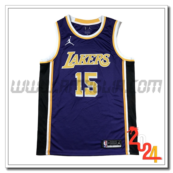 Maglia Los Angeles Lakers (REAVES #15) 2024/25 viola/Nero/Giallo