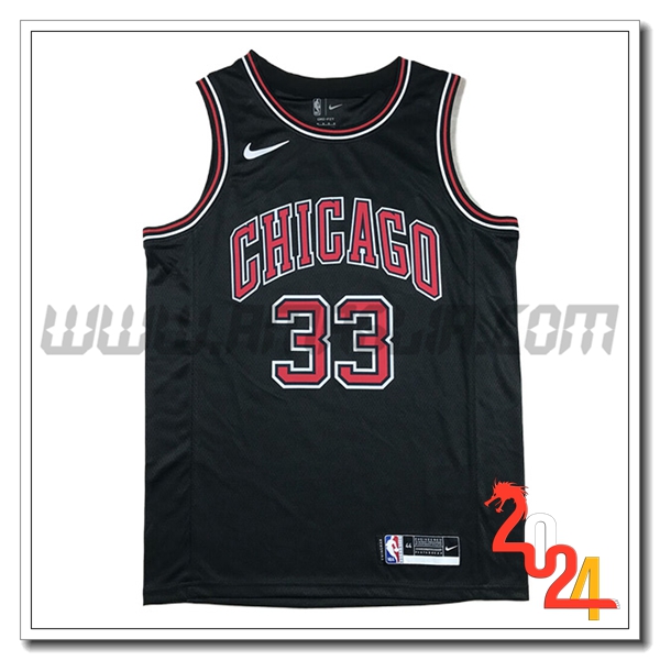 Maglia Chicago Bulls (PIPPEN #33) 2024/25 Nero/Rosso