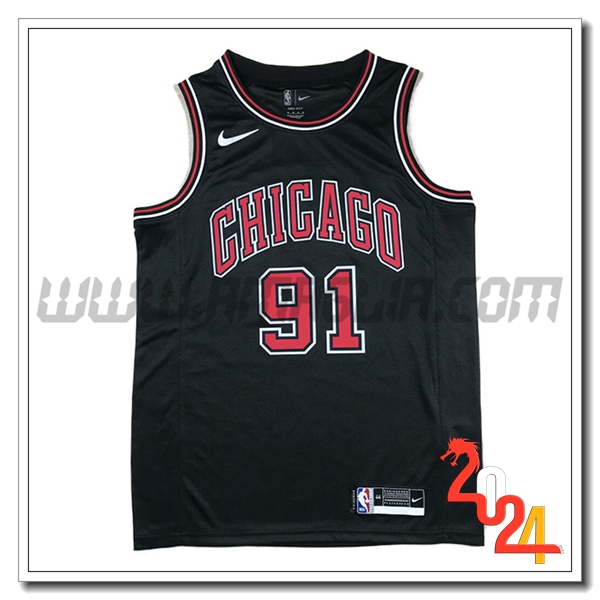 Maglia Chicago Bulls (ROOMAN #91) 2024/25 Nero/Rosso -02
