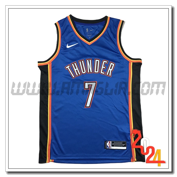 Maglia Oklahoma City Thunder (HOLMGREN #7) 2024/25 Blu/Nero