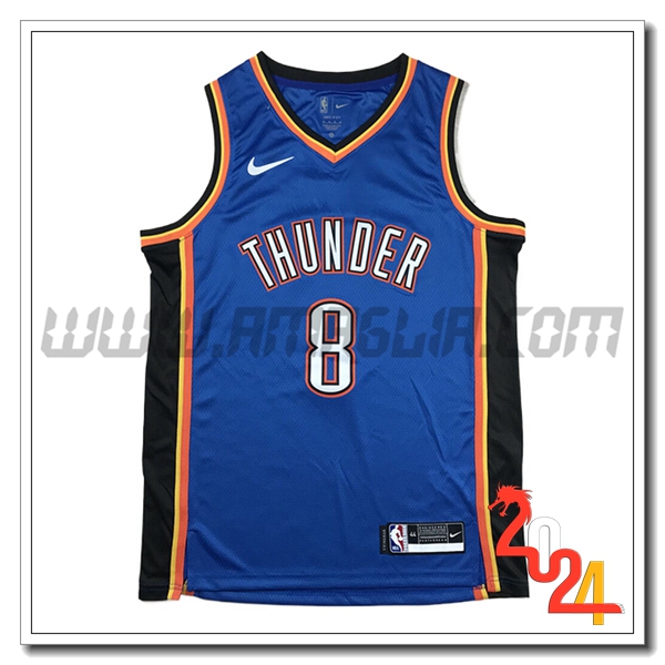 Maglia Oklahoma City Thunder (WILLIAMS #8) 2024/25 Blu/Nero