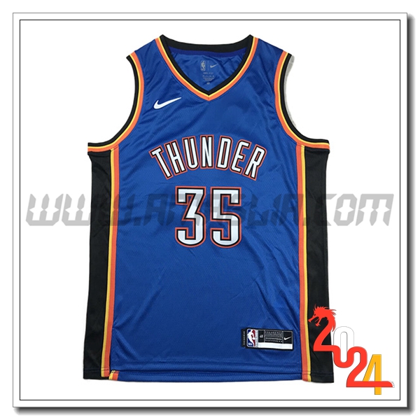 Maglia Oklahoma City Thunder (DURANT #35) 2024/25 Blu/Nero