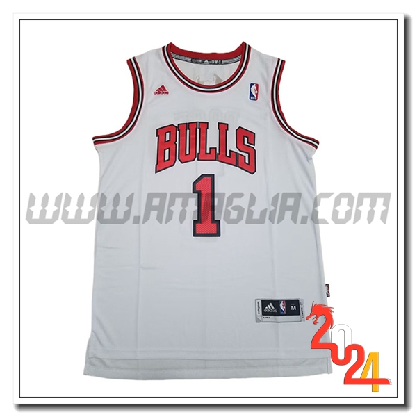 Maglia Chicago Bulls (Rosa #1) 2024/25 Bianco/Rosso