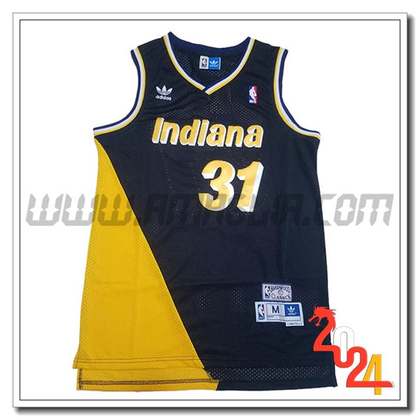 Maglia Indiana Pacers (MILLER #31) 2024/25 Nero/Giallo