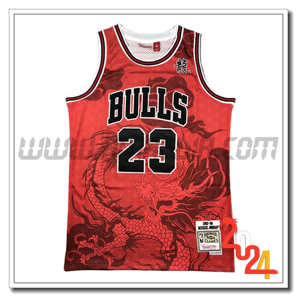 Maglia Chicago Bulls (JORDAN #23) 2024/25 Rosso/Nero
