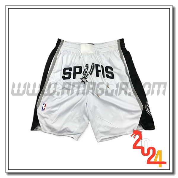 Pantaloncini NBA San Antonio Spurs 2024/25 Bianco/Nero