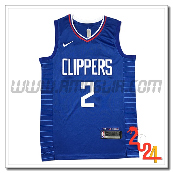 Maglia Los Angeles Clippers (LEONARD #2) 2024/25 Blu/Bianco