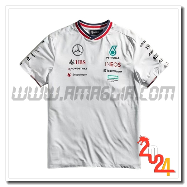 Maglietta F1 Mercedes Benz Team Bianco 2024