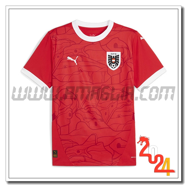 Austria Prima Maglia Squadra 2024 2025 Rosso