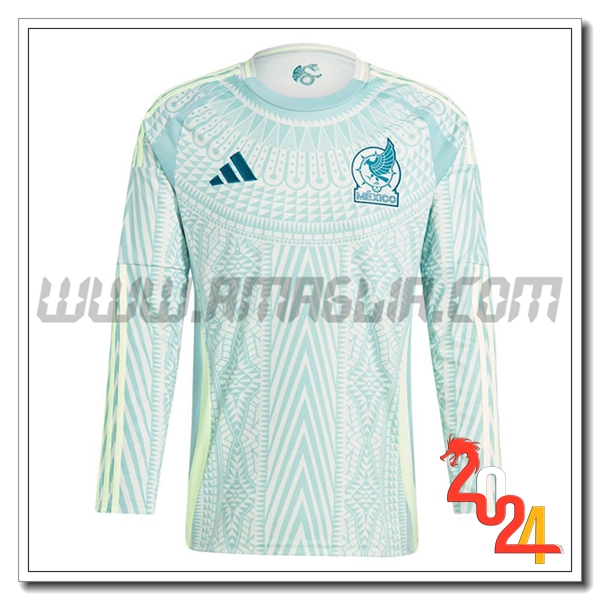 Maglia Squadra Messico Maniche lunghe Seconda 2024 2025 Verde