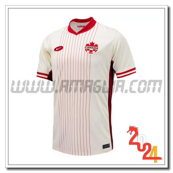 Canada Seconda Maglia Squadra 2024 2025 Bianco