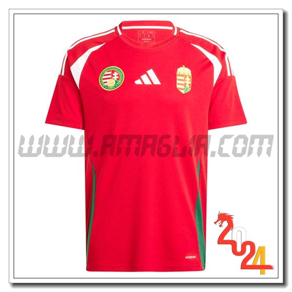 Hongrie Prima Maglia Squadra 2024 2025 Rosso