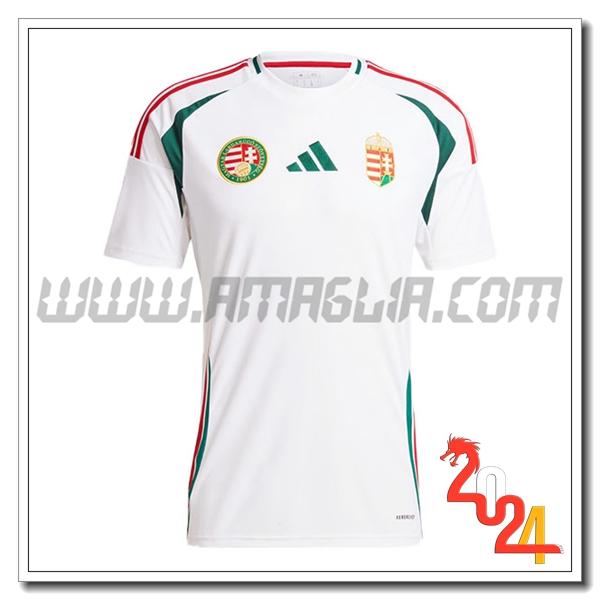 Hongrie Seconda Maglia Squadra 2024 2025 Bianco
