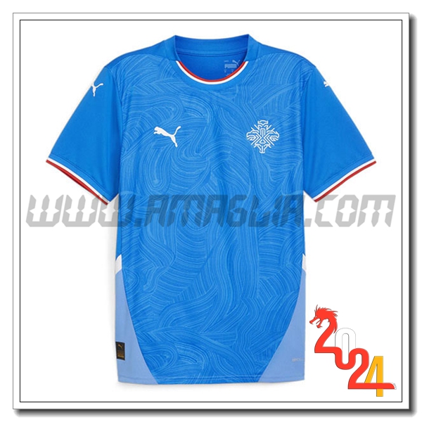 Islanda Prima Maglia Squadra 2024 2025 Blu