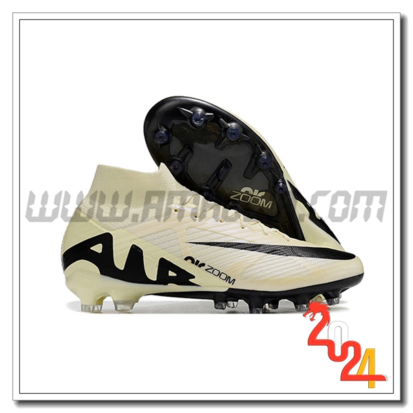 Nike Scarpe Calcio Air Zoom Mercurial Superfly IX Elite AG Beige/Nero