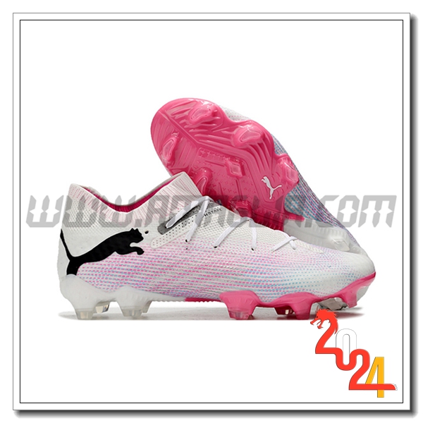 PUMA Scarpe Calcio Puma FUTURE 7 ULTIMATE FG/AG Bianco/Nero/Rosa