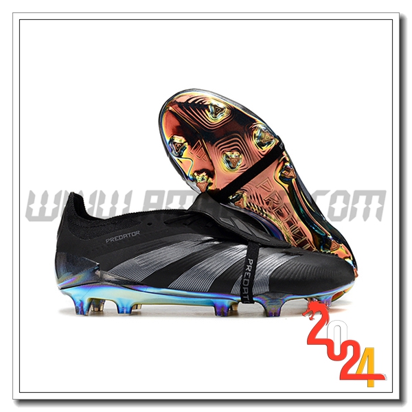 Adidas Scarpe Calcio Predator Elite Tongue FG Nero/Grigio