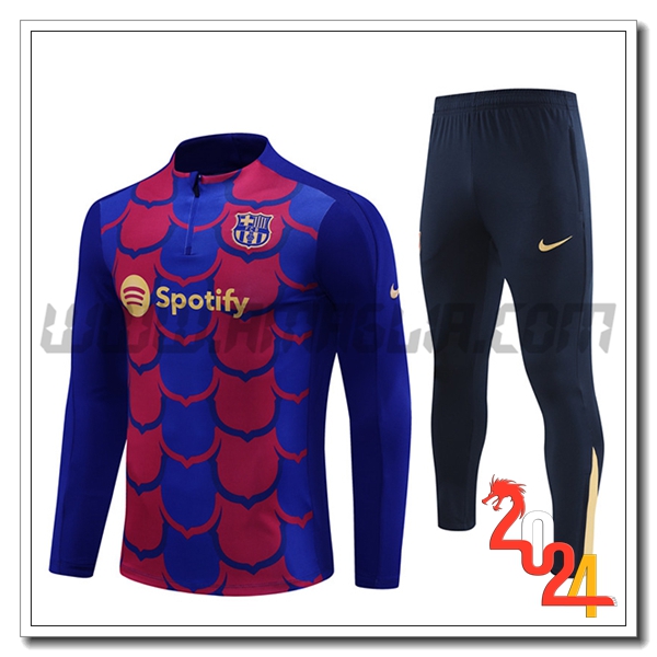 Tuta Allenamento FC Barcellona Rosso/Blu 2024 2025 -02