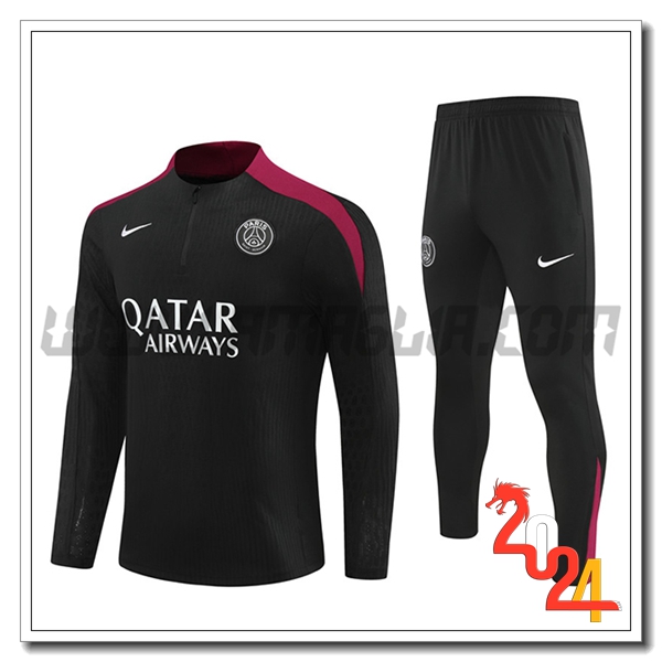 Tuta Allenamento PSG Nero/Rosso 2024 2025