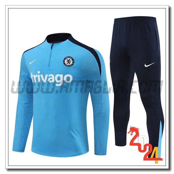 Tuta Allenamento FC Chelsea Blu/Nero 2024 2025