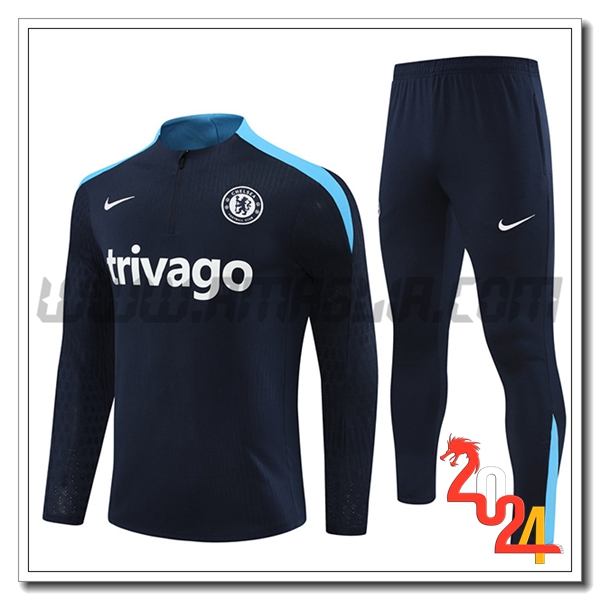 Tuta Allenamento FC Chelsea Blu Scuro 2024 2025