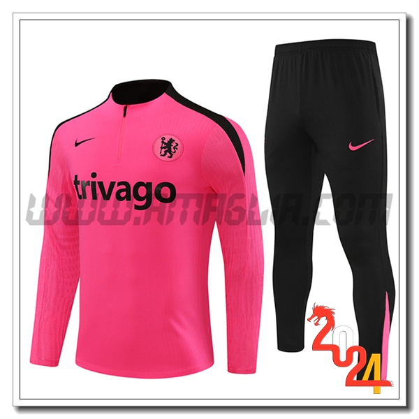 Tuta Allenamento FC Chelsea Rosa/Nero 2024 2025