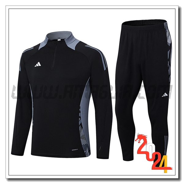Tuta Allenamento Adidas Nero/Grigio 2024 2025