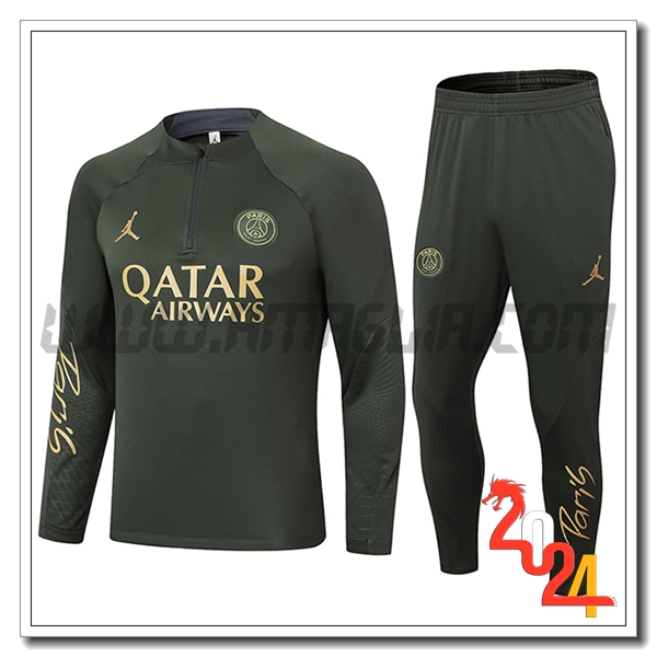 Tuta Allenamento PSG Verde 2024 2025