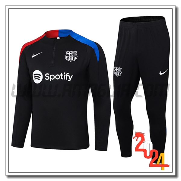 Tuta Allenamento FC Barcellona Nero/Blu/Rosso 2024 2025