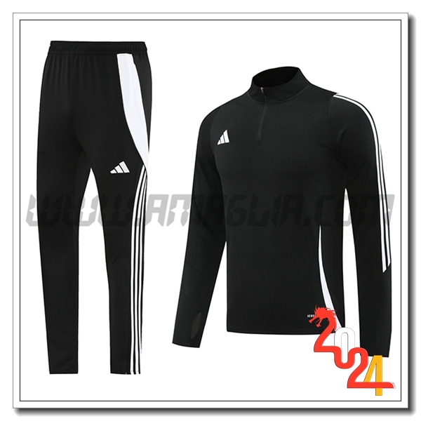 Tuta Allenamento Adidas Nero/Bianco 2024 2025