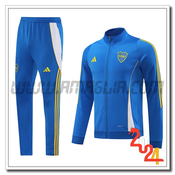 Tuta Allenamento Giacca Calcio Adidas Blu/Bianco/Giallo 2024 2025
